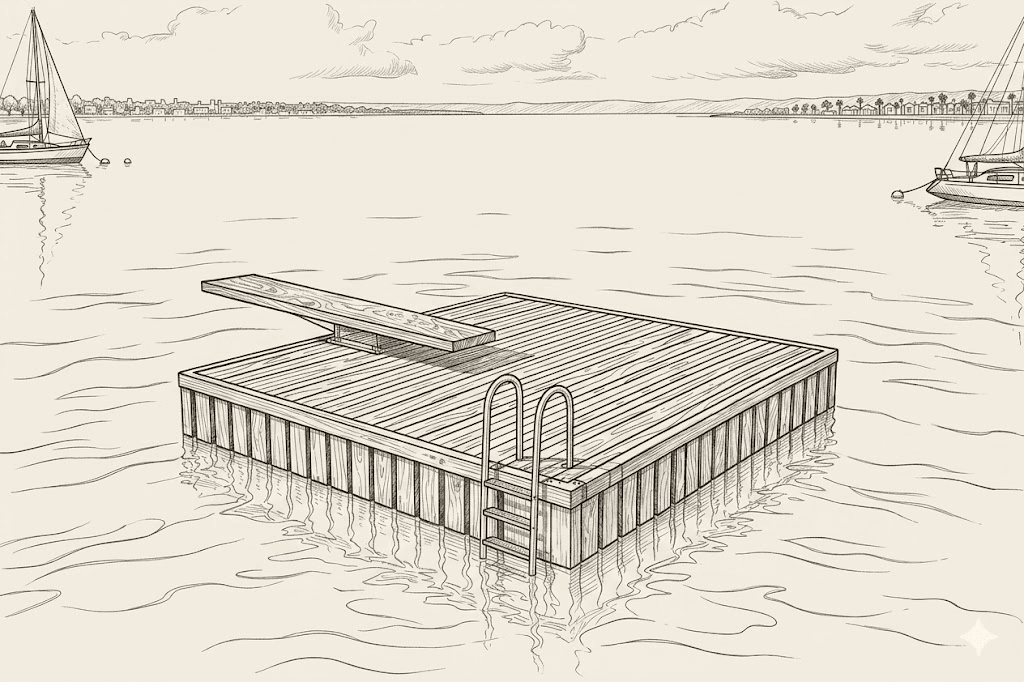 Mission Bay Floating Dock rendering